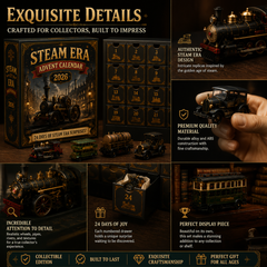 🚂 Steam Era Advent Calendar 2026 – 24 Days of Vintage Train Surprises & Collectible Miniature Vehicles | Premium Christmas Gift