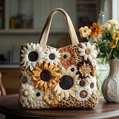 Sunflower Garden Quilted Tote Bag NCU0VL2733