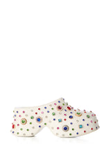 AZALEA WANG THURLOW WHITE EMBELLISHED CLOG