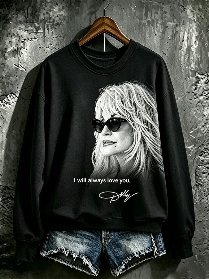 Women's Casual Printed Long-Sleeve Sweatshirt