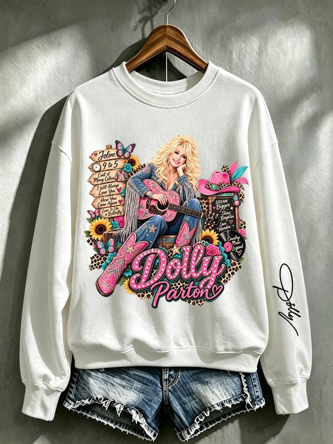 Women's Casual Printed Long-Sleeve Sweatshirt