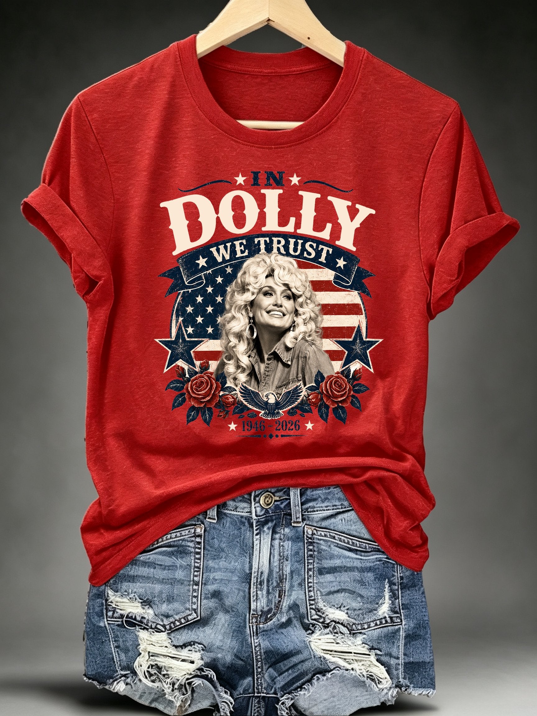 Women's Vintage Country Music Tribute Parton Tour T-Shirt
