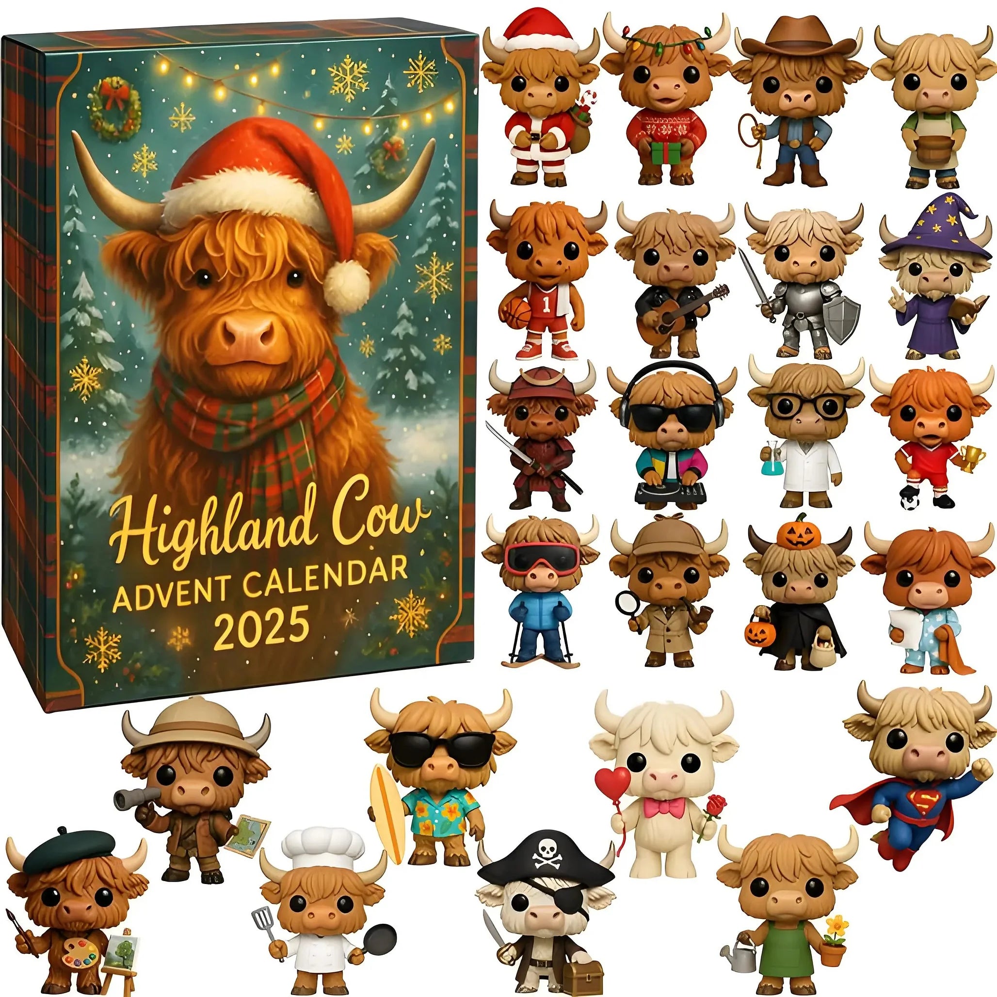 3D Sculpture-🎄🐮Highland Cow Advent Calendar 2025