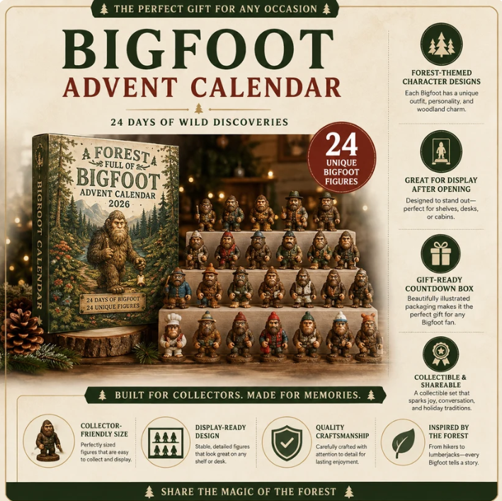 🌳👣Bigfoot Advent Calendar 2026 -24 Daysof Wild Adventures🎁