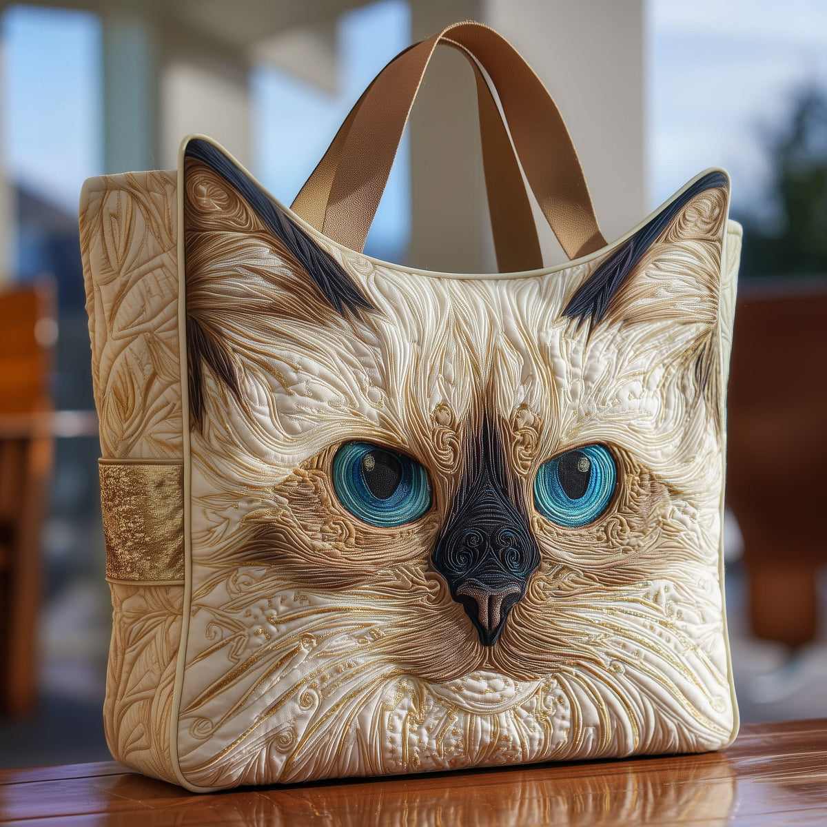 Swirly Ragdoll Quilted Tote Bag GFTONT1876