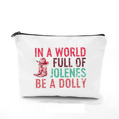 Western Cowboy Boot Makeup Bag Dolly Parton Theme Cosmetic Storage Pouch for Travel