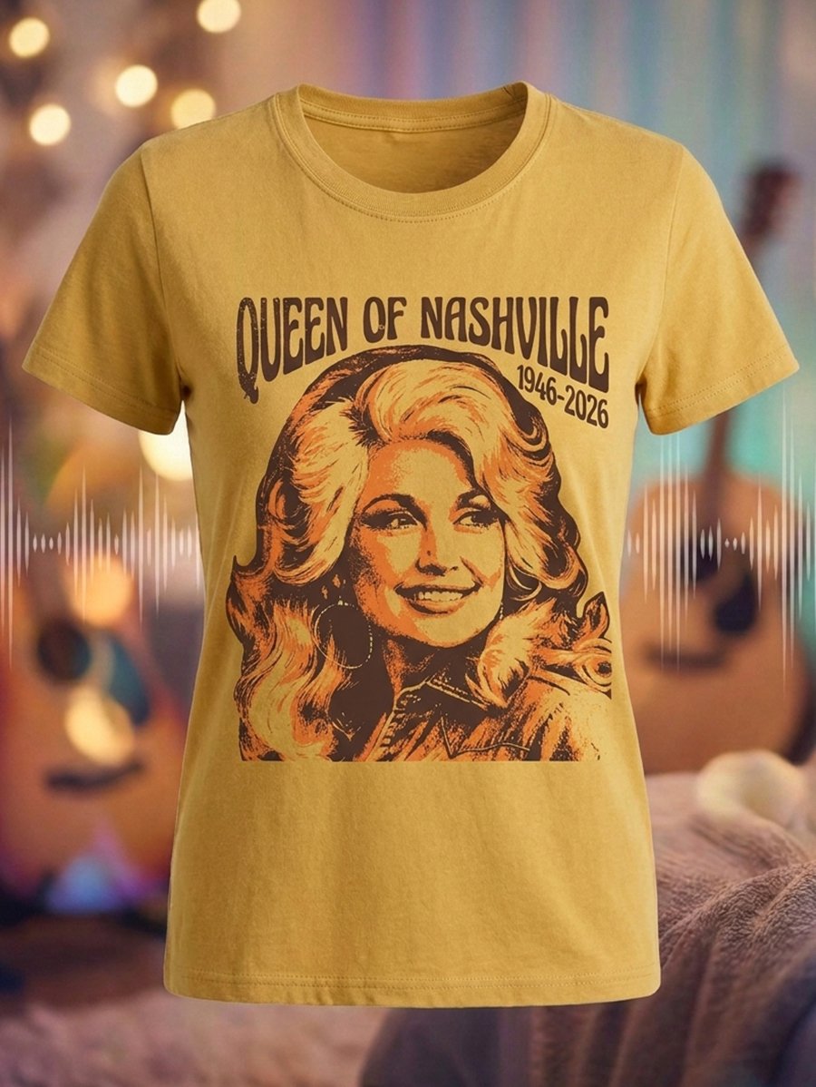 Women's Dolly Parton Tribute Print Short-Sleeve T-Shirt