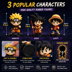 24 Anime Mystery Figures Blind Box Advent Calendar – Collectible Mini Rubber Figures (3–5cm) with Hidden Rare