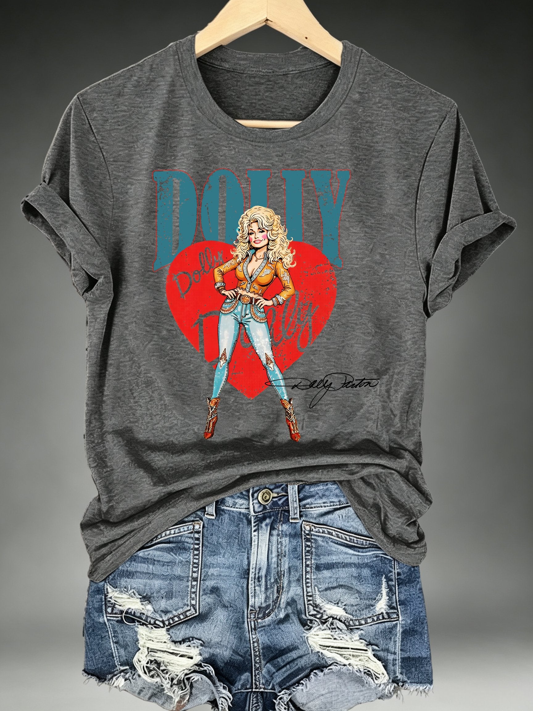 Women's Vintage Country Music Tribute Parton Tour T-Shirt
