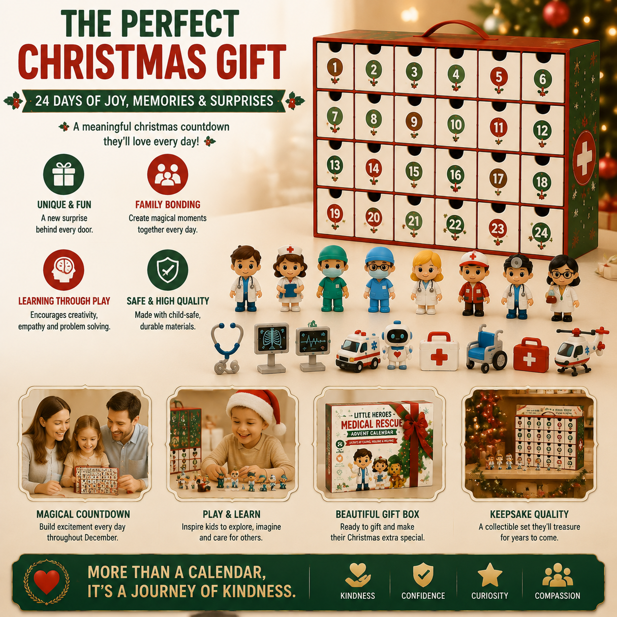 🩺🎄 Little Heroes Medical Rescue Advent Calendar – 24 Days of Doctor, Nurse & Rescue Adventures