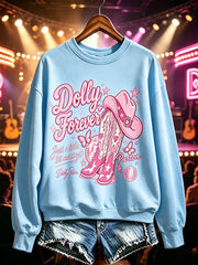 Women's Casual Printed Long-Sleeve Sweatshirt