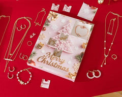 24 Pcs DIY Christmas Advent Calendar  jewelry Pink