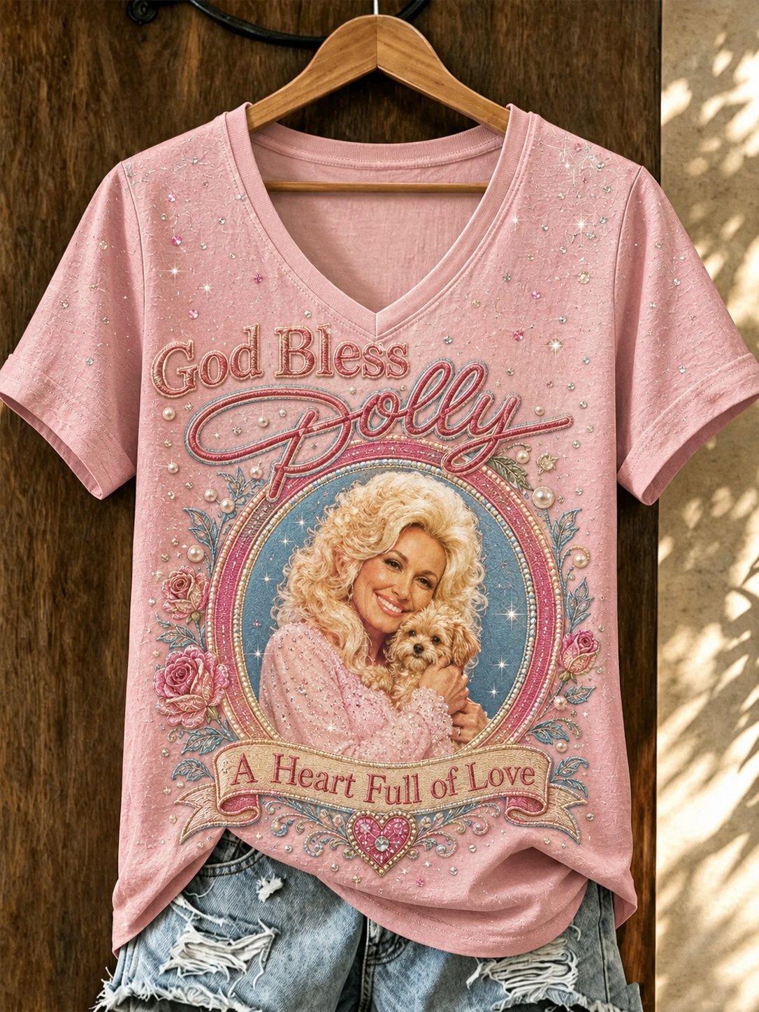 Women's Dolly Parton Tribute Print T‐Shirt