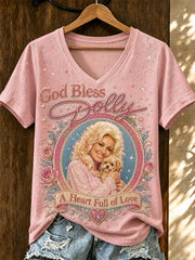 Women's Dolly Parton Tribute Print T‐Shirt