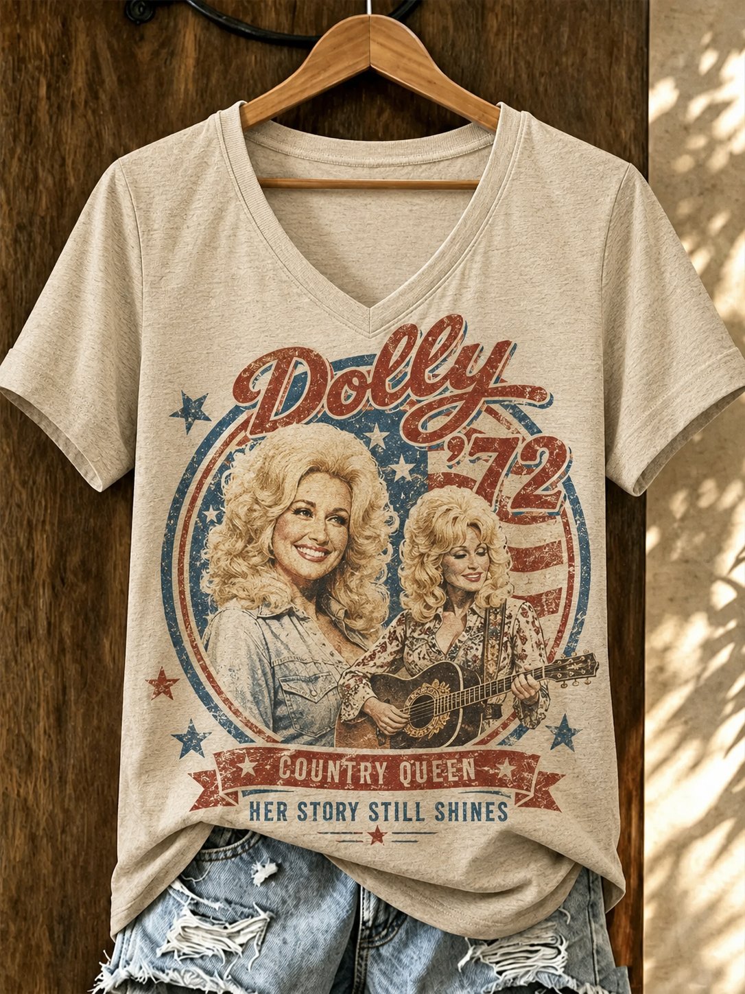 Women's Dolly Parton Tribute Print T‐Shirt