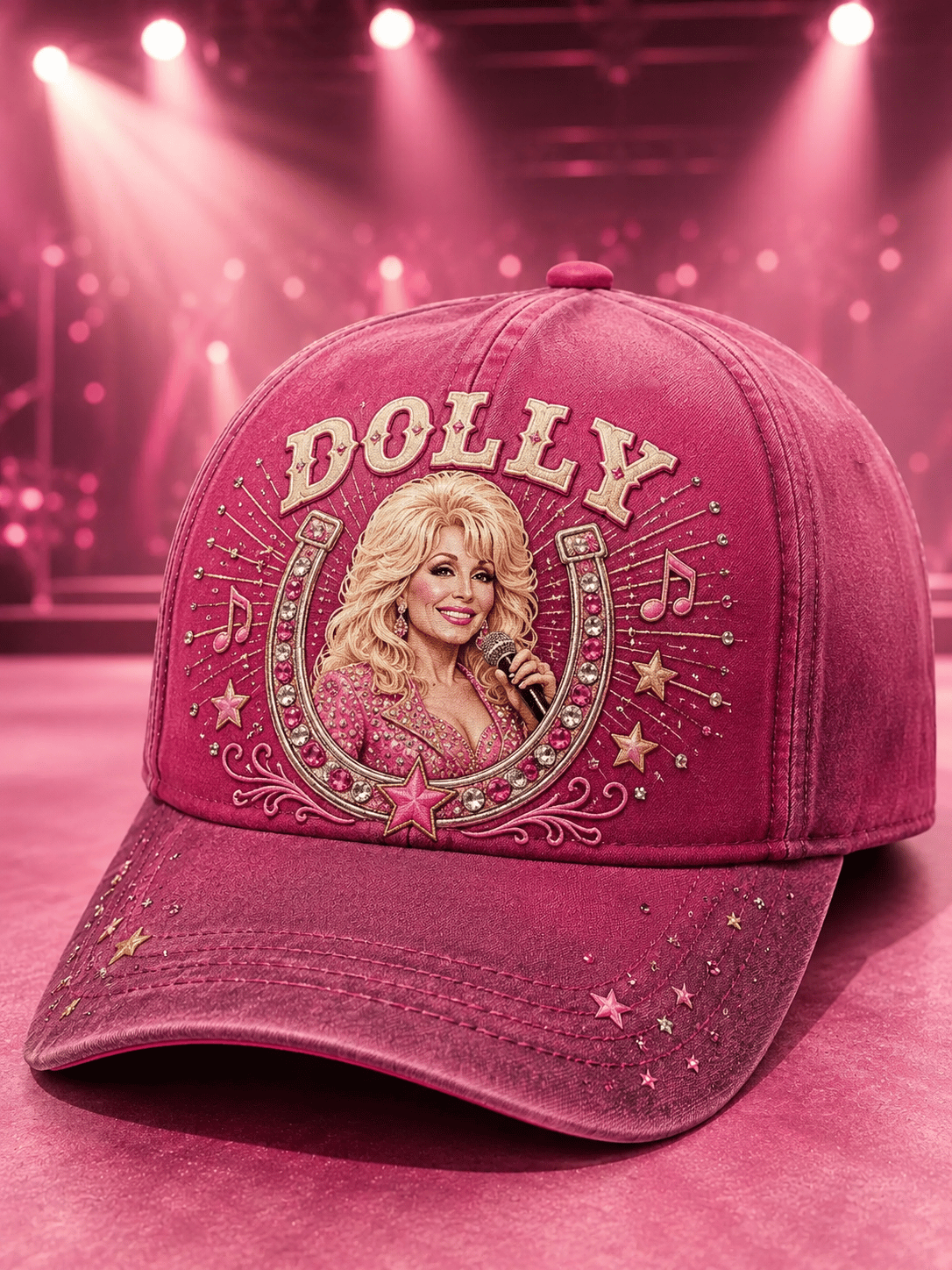 Tribute to Country Music Legend Dolly Parton Printed Hat