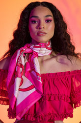 MAGIC EYE PINK SILK SCARF