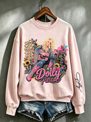 Women's Casual Printed Long-Sleeve Sweatshirt
