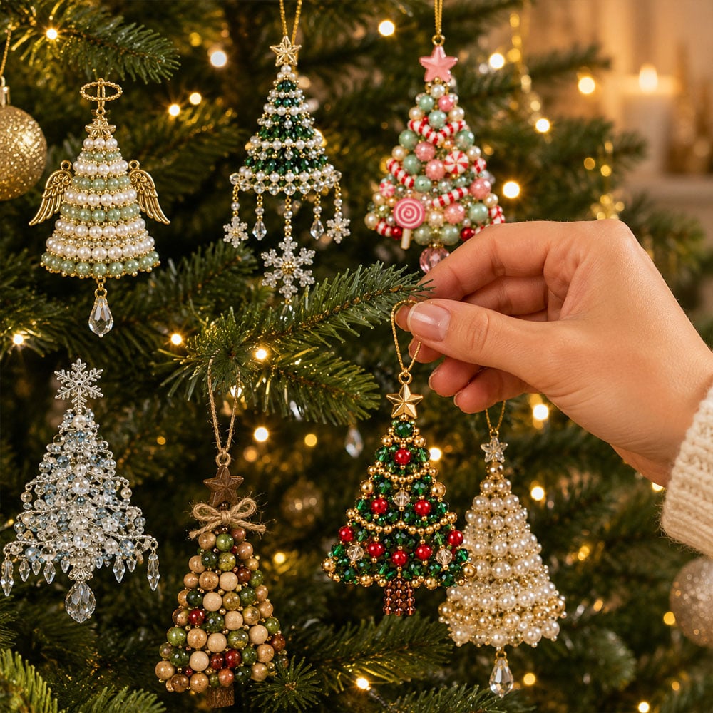 🎄DIY Christmas Tree Beaded Ornament Kit