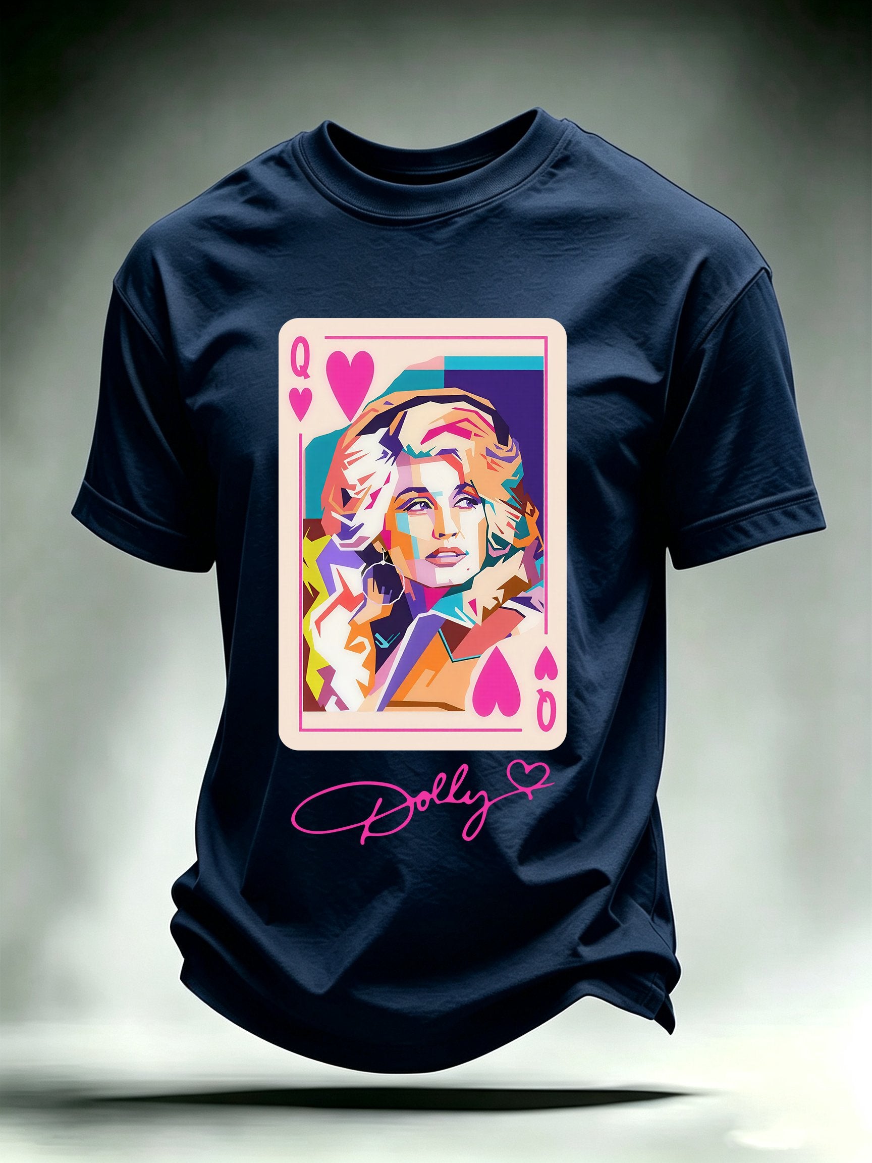 Men's Queen of Hearts Shirt Country Music Graphic Print T-Shirt