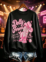Women's Casual Printed Long-Sleeve Sweatshirt