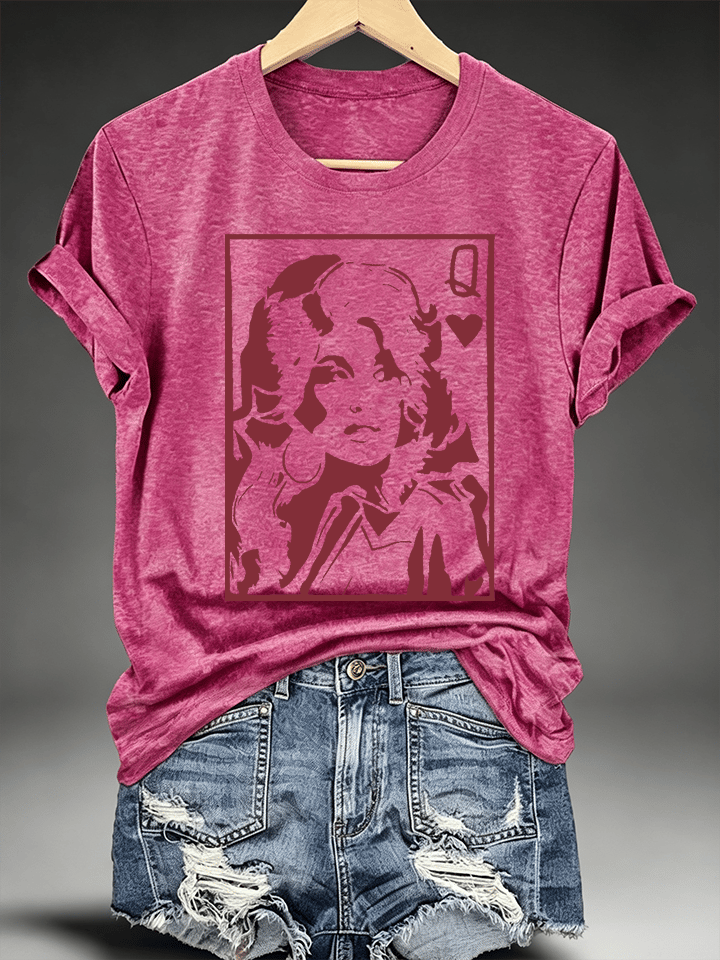 Women's Queen of Hearts Shirt Country Music Graphic Tee