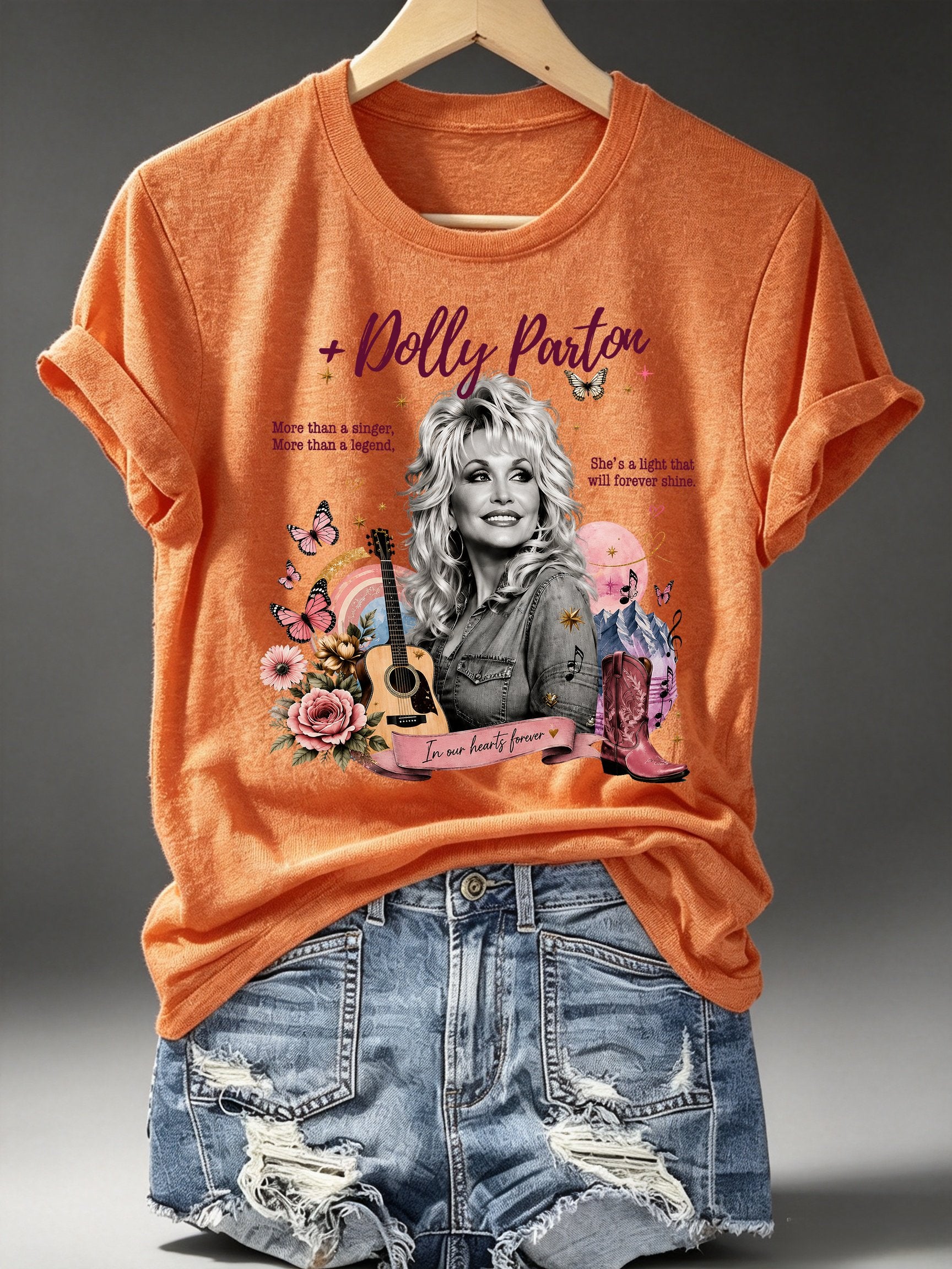 Women's Vintage Country Music Tribute Parton Tour T-Shirt