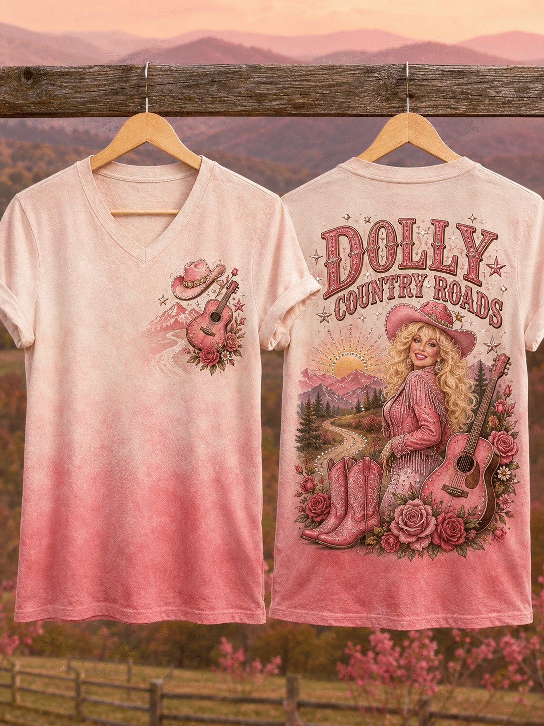 Women's Printed T‐shirt, Tribute to Country Music Legend Dolly Parton