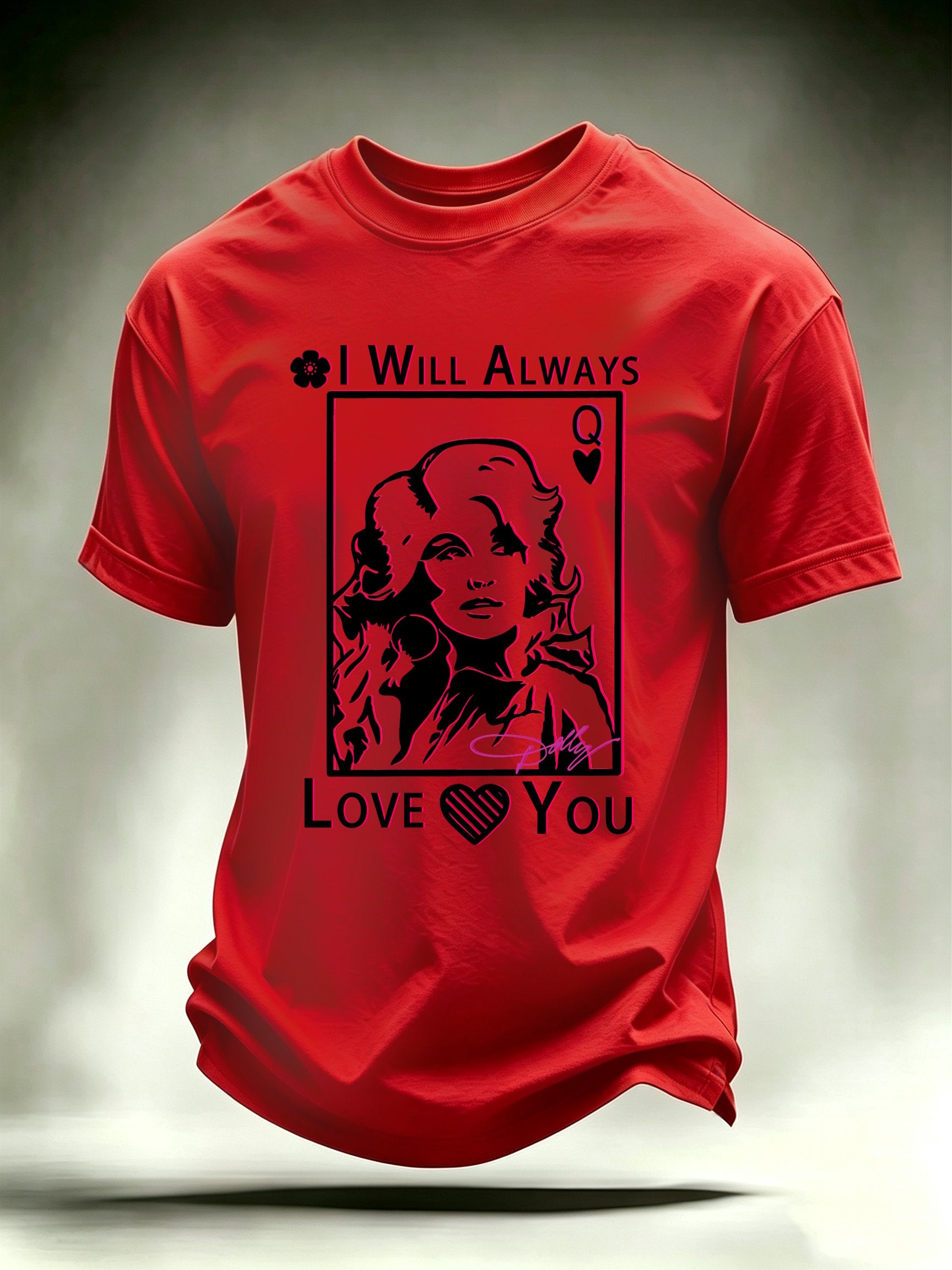 Men's Queen of Hearts Shirt Country Music Graphic Tee