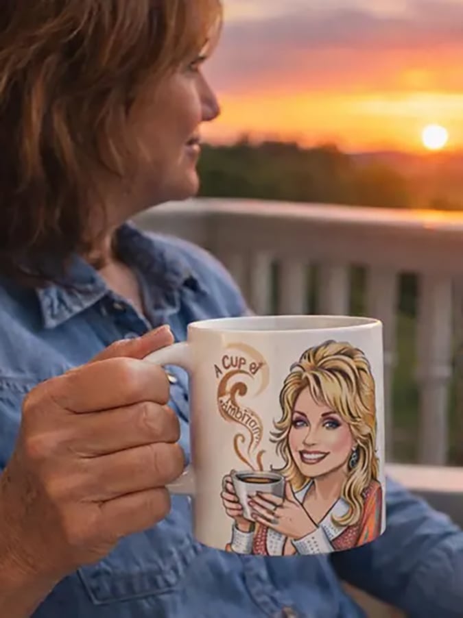 Retro Country Music Legend Tribute  In A World Full Of Jolenes Be A Dolly Print Mug