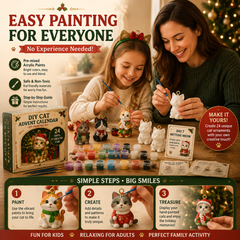 🐱 DIY Cat Advent Calendar 2026 – 24 Days of Painting Magic, Create Your Own Christmas Cat Ornaments