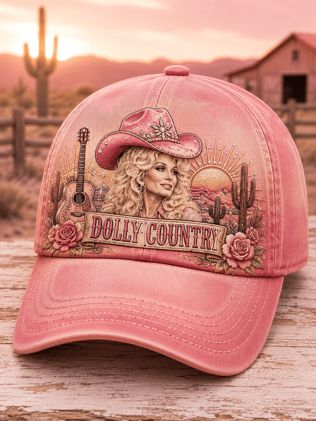 Tribute to Country Music Legend Dolly Parton Printed Hat