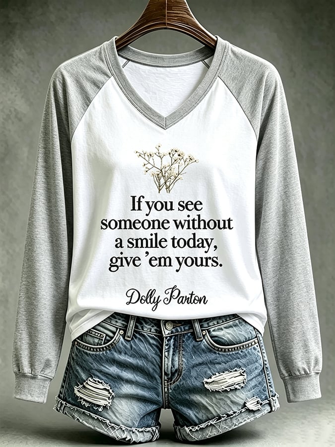 Women'S Country Cowgirl Dolly Commemorative  The Way I See It, If You Want The Rainbow, You Gotta Put Up With The Rain Print T-Shirt