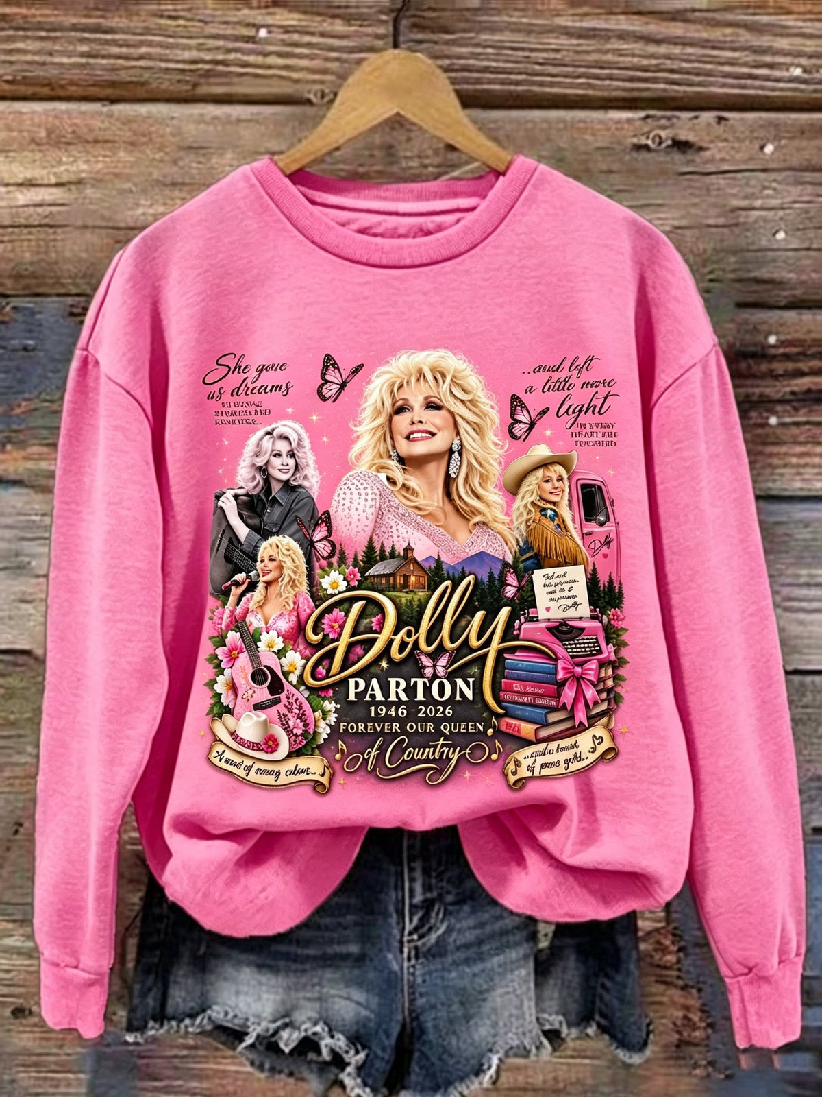 Women's Forever Our Queen of Country Print Casual Sweatshirt