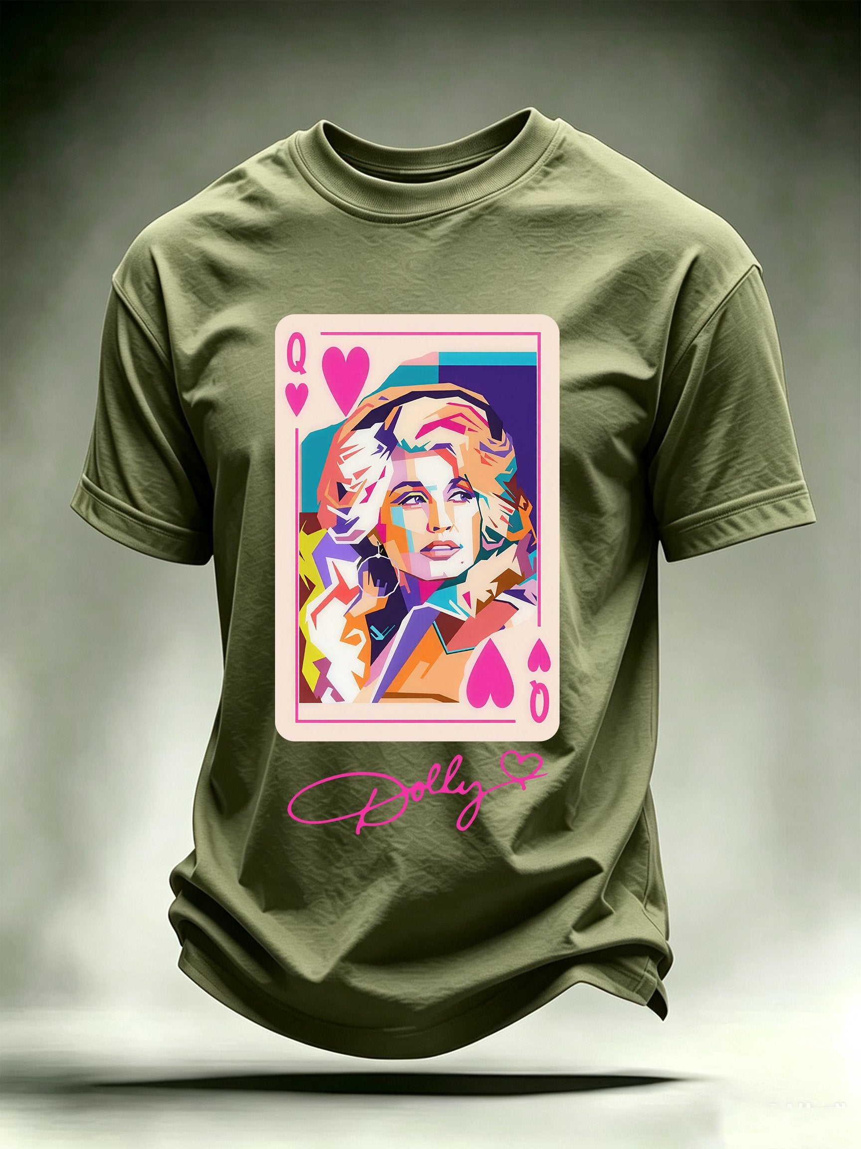 Men's Queen of Hearts Shirt Country Music Graphic Print T-Shirt