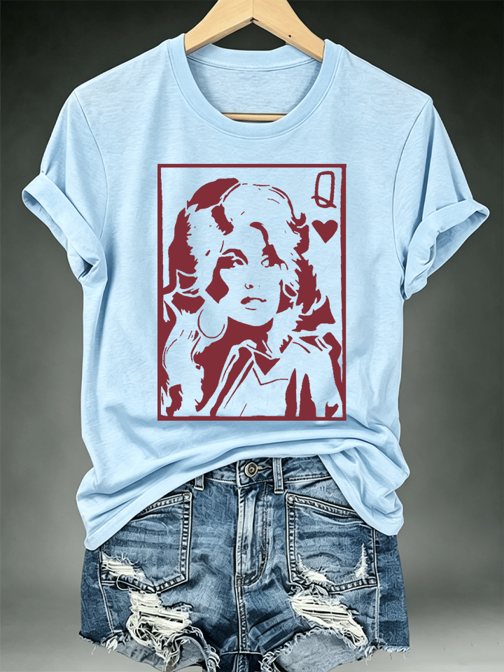 Women's Queen of Hearts Shirt Country Music Graphic Tee