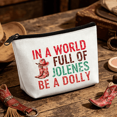 Western Cowboy Boot Makeup Bag Dolly Parton Theme Cosmetic Storage Pouch for Travel