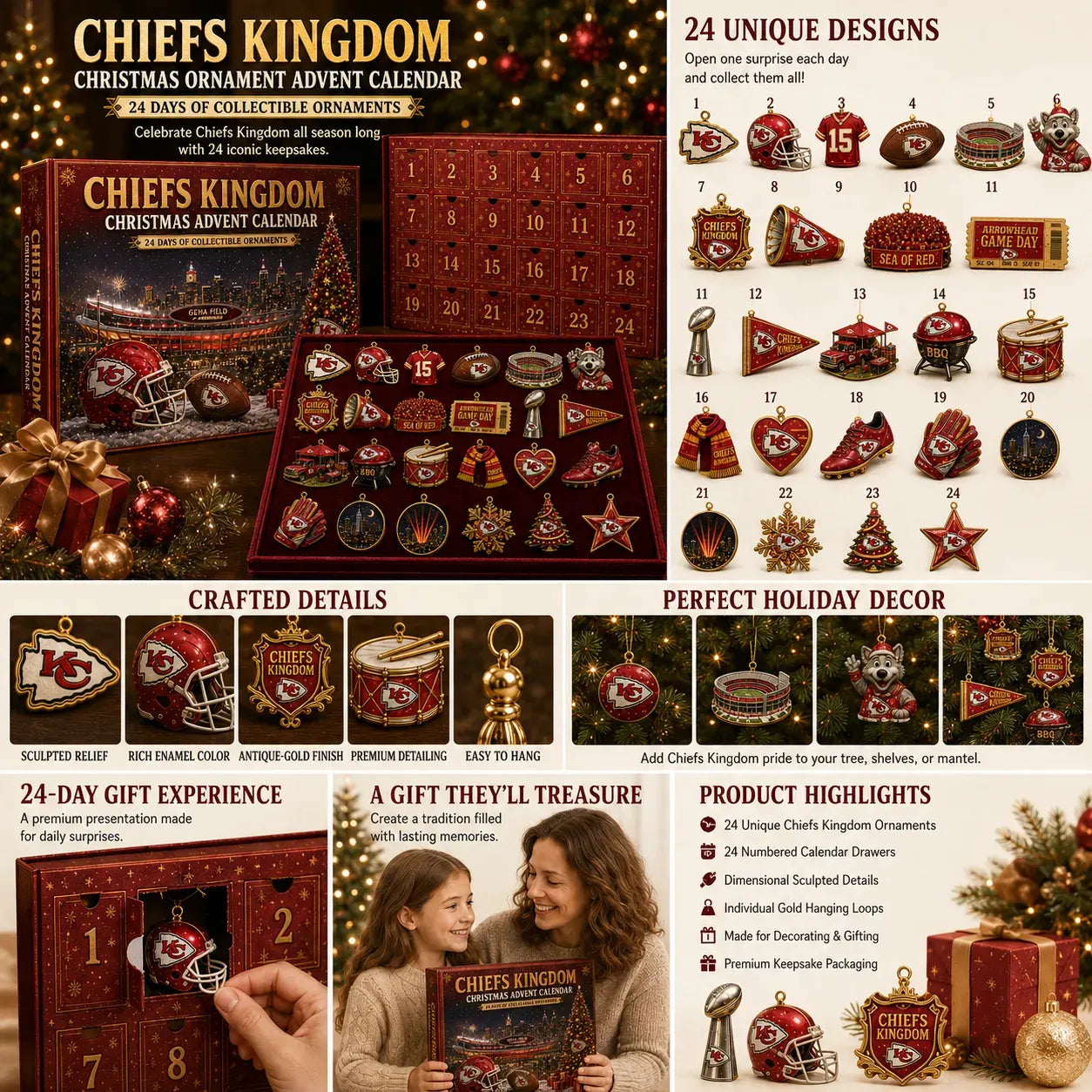 🎄 Chiefs Kingdom Football Christmas Advent Calendar