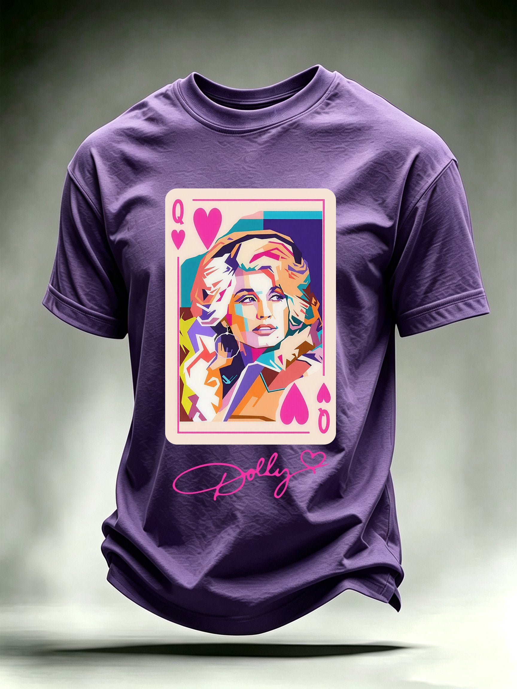 Men's Queen of Hearts Shirt Country Music Graphic Print T-Shirt