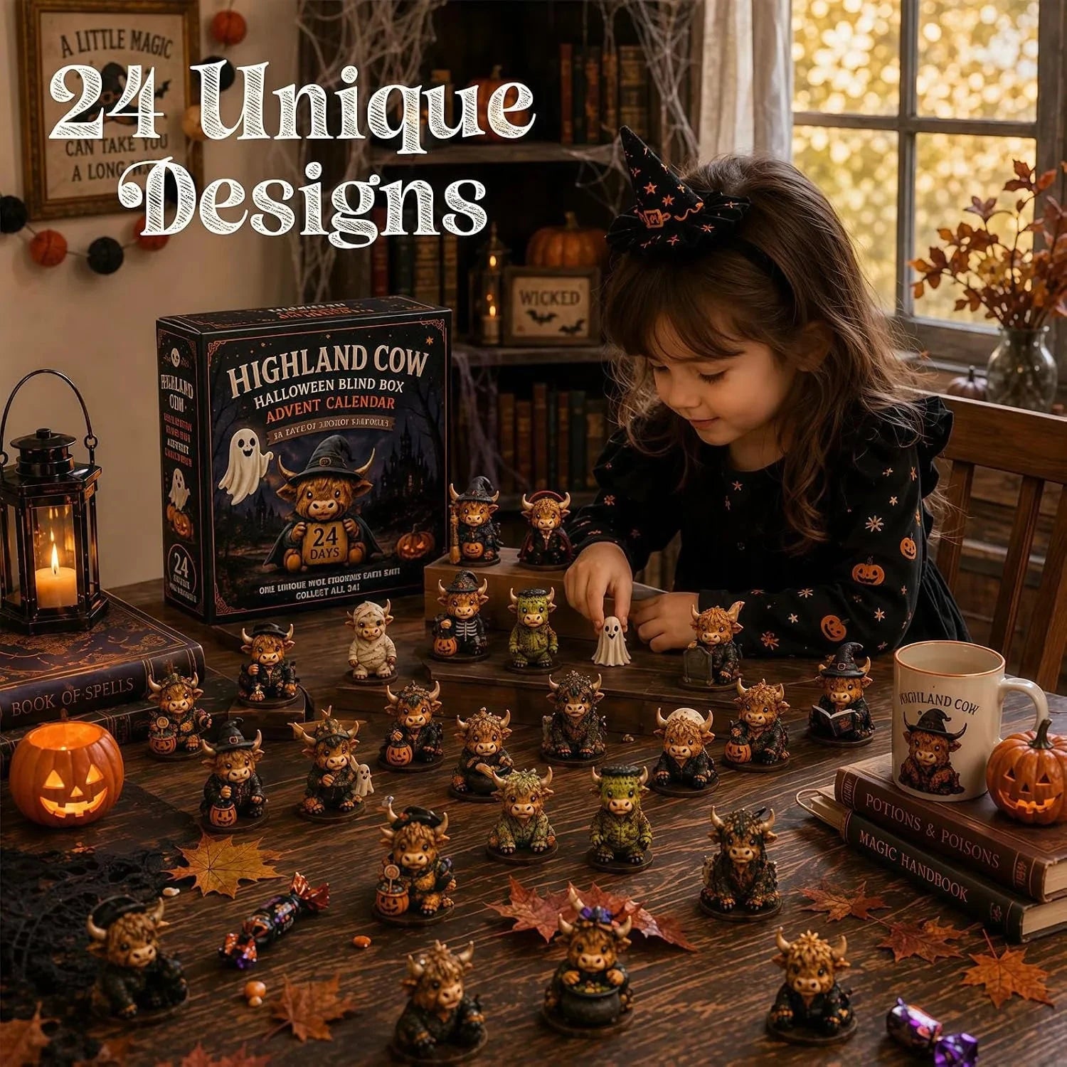 2026 Highland Cow Halloween Advent Calendar - 24-Day Countdown
