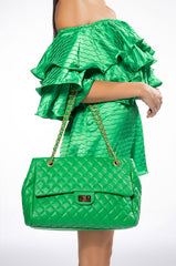 FOUR LEAF CLOVER QUILTED PURSE