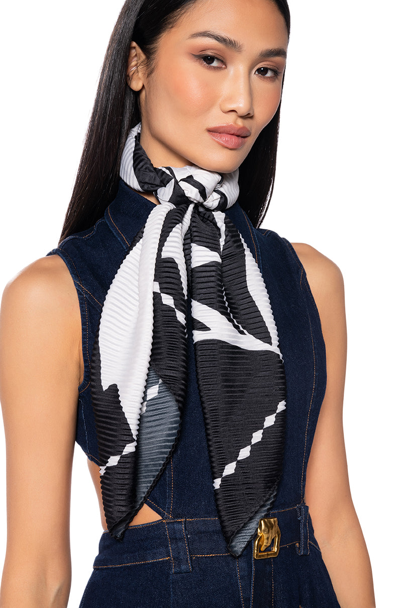 IBIZA PLISSE SCARF TOP COMBO