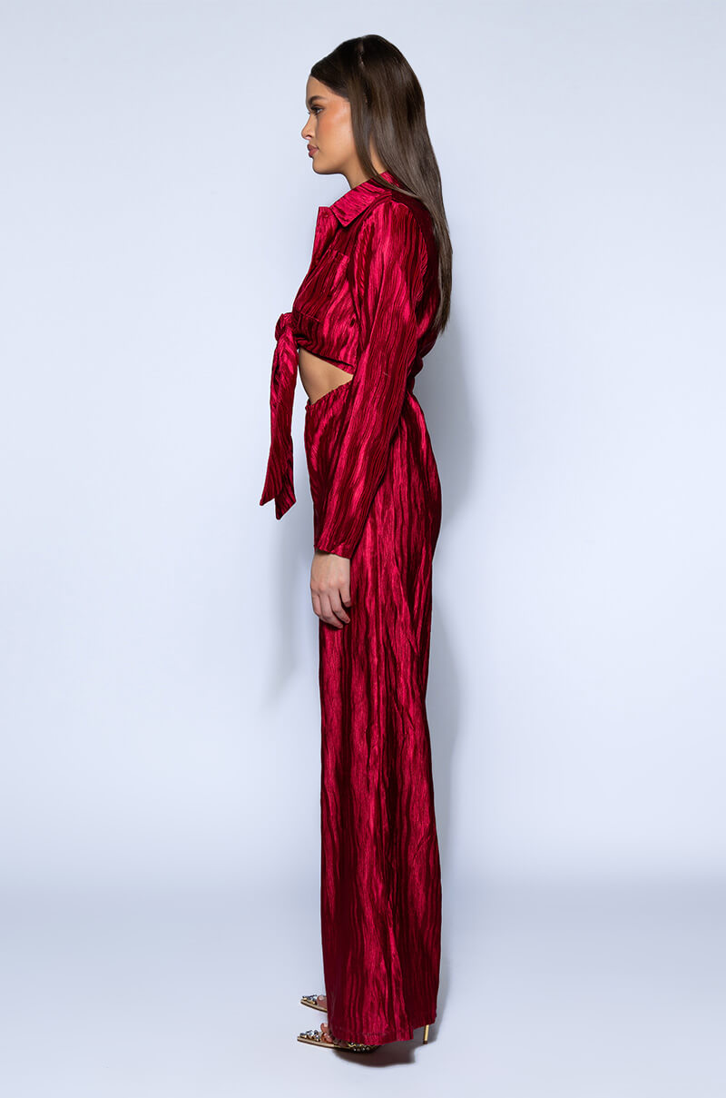 LIMITLESS OVERSIZED SATIN JUMPSUIT