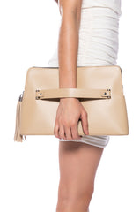 LONDON CALLING FAUX LEATHER CLUTCH