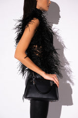 LUXE OSTRICH FEATHER PURSE STRAP