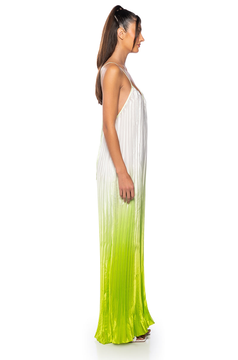 MEL V NECK PLEATED JUMPSUIT