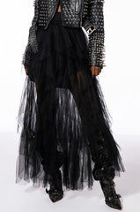 MODERN ROYALTY LAYERED MESH MAXI SKIRT