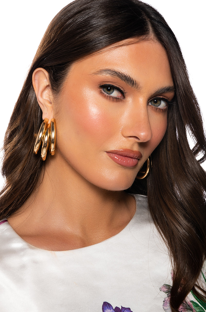 NIKKI MULTI LAYER HOOP EARRING