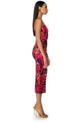 OVERSEAS VACATION MESH MIDI DRESS