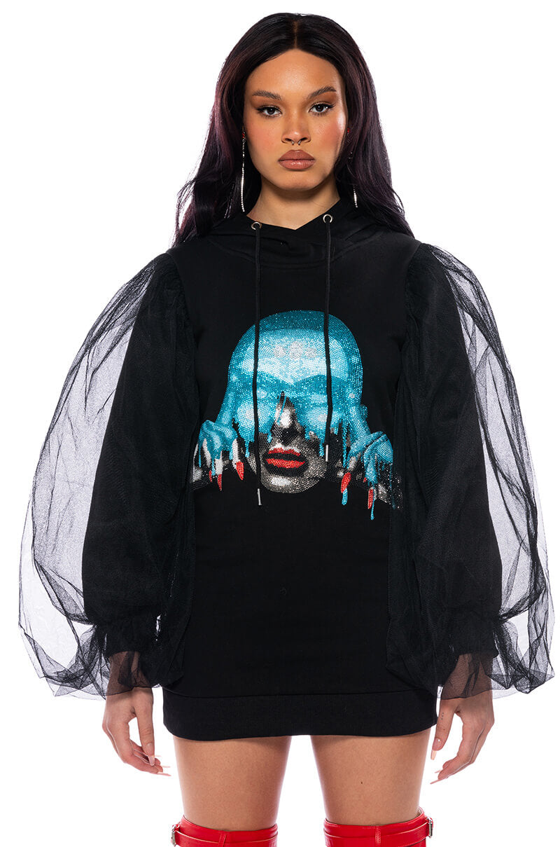 READ MY MIND SWEATSHIRT DRESS